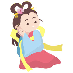 Happy Chang’e illustration.