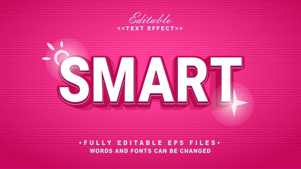 editable 3d smart text effect.typhography logo