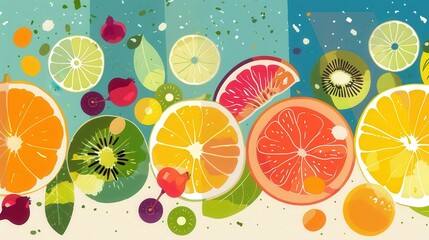 Design an infographic that highlights the health benefits of different fruits and vegetables. How do you use colors and icons to make the information appealing