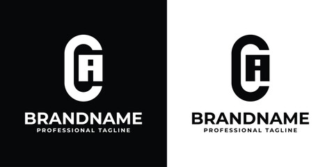 Letters CA or OA Monogram Logo Set, for any business with CA, AC, OA, or AO initials
