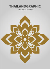 Vector element ethnic decorative ornament ethnic thai illustration