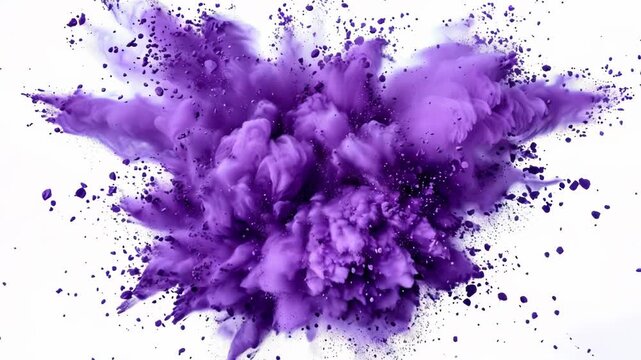Explosion of Purple Ink in Water