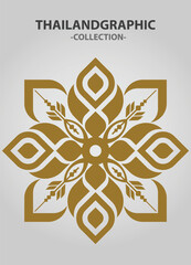 Vector element ethnic decorative ornament ethnic thai illustration