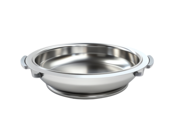 stainless steel pan isolated