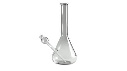 glass flask isolated on white