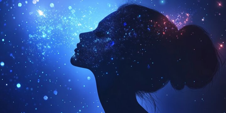 Enchanting Virgo Zodiac Artwork: Celestial Maiden with Magical Starry Aura. Abstract Cosmic Portrait Symbolizing Purity, Wisdom, and Analytical Nature. Ideal for 4K Wallpapers, Astrological Themes, an