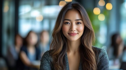 diverse workplace strategies, an assertive asian hr manager shares workplace strategies with a diverse team in a bright, modern office with large windows and a minimalist design