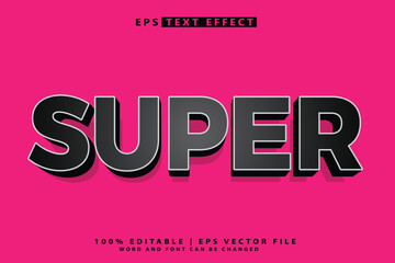 Fototapeta premium Super editable 3d text effect typography vector template