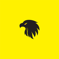 eagle on a yelow background
