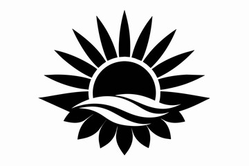 a minimalistic logo symbolizing the sunrise