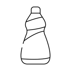 container for detergents from plastic material line icon vector. container for detergents from plastic material sign. isolated contour symbol black illustration