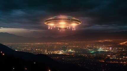 UFO Over City Lights