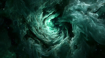 Swirling Galaxy Fractal with Circles and Spirals