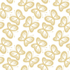 Seamless vector illustration print pattern background wallpaper with butterflies summer spring for textile, paper, pack etc 