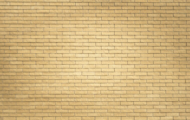 Yellow brick wall background, warm beige brick wall backdrop