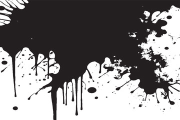 Black and White Grunge Ink Texture Background