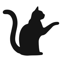 Cat black silhouette. Vector illustration 30