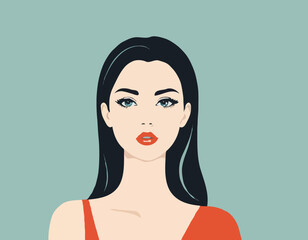 A pretty women looking worriedly. Pretty young women. Glamour girl