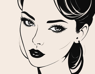 A pretty women looking worriedly. Pretty young women. Glamour girl