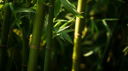 Obraz premium Close-up view of bamboo stalks with