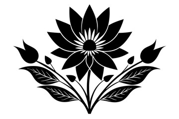 Vibrant Flora vector silhouette