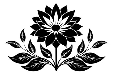 Vibrant Flora vector silhouette