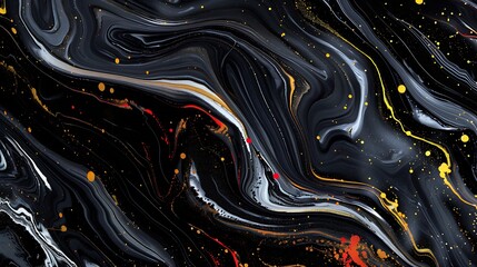 Abstract background in black marble paint texture