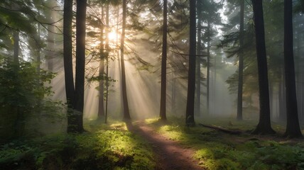 Fototapeta premium morning in the forest