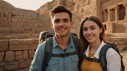 couple in front of graffiti
