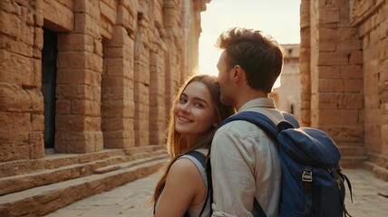 person with backpack