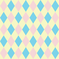 Seamless argyle pattern.Geometric shape repeat pattern in pastel colors.Vector graphic background.