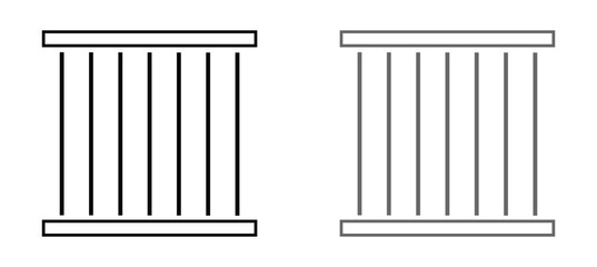 Jail icon vector isolated on white background, logo concept of Jail sign on transparent background, black filled symbol