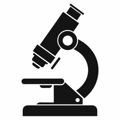 Microscope vector silhouette