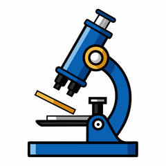 Microscope vector silhouette