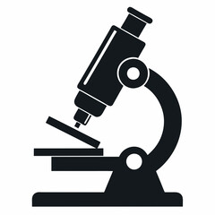 Microscope vector silhouette