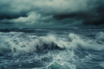 stormy sea waves