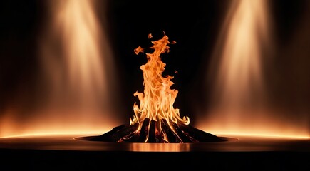Warm And Intense Fire Flames Background Fire Texture