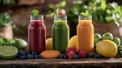 photo product of healthy juices