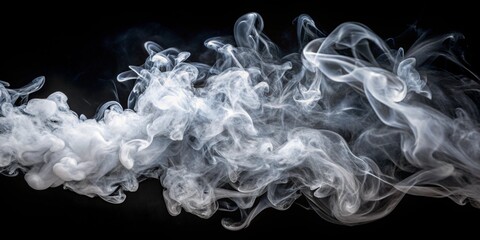 White Smoke on black Background
