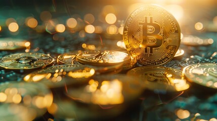 Photo of Bitcoin, Digital Coin, Currency Background, Gold, Concept, Virtual Payment, Digital Coin, Bit, Bitcoin, Digital Exchange, Technology, Business, Finance