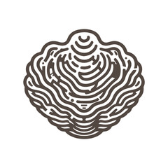 Fototapeta premium Oysters vector icon doodle style flat design