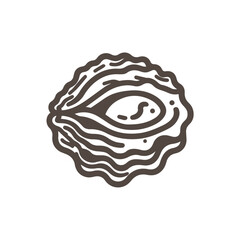 Oysters vector icon doodle style flat design