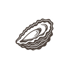 Oysters vector icon doodle style flat design