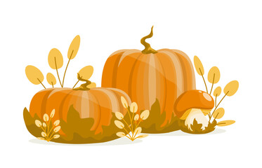 Harvest festival, happy harvest. isolated vector autumn illustration 
