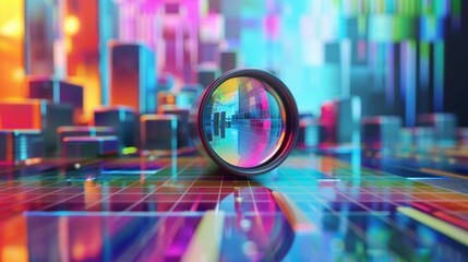 Photo of a 3D Glassmorphism beauty chart, Crecimiento infographic.