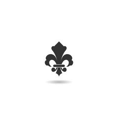 Fleur de lis icon with shadow © sljubisa