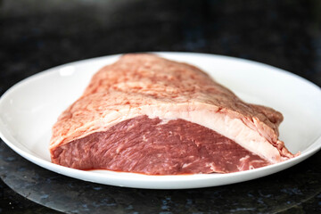 Raw picanha beef special for barbecue and roasts