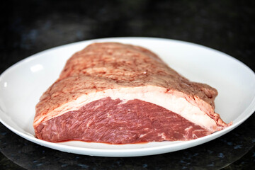 Raw picanha beef special for barbecue and roasts