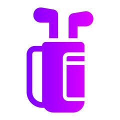 golf bag gradient icon
