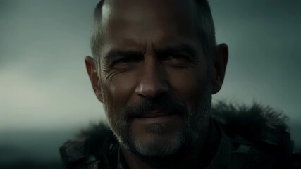 A slight smirk plays across the warlords lips as he prepares to lead his army into war.